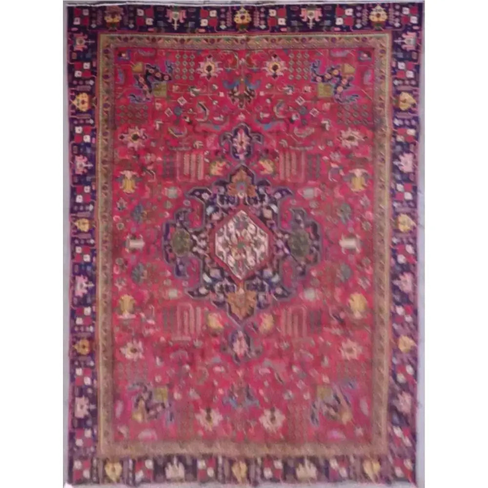 One Of The Kind Persian Tabriz Rug 11'10" x 8'6" zandirugs